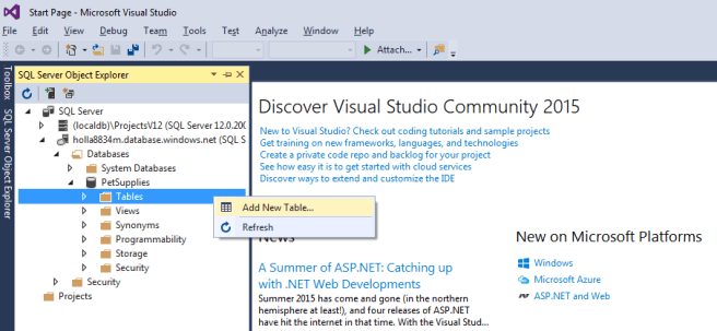 SQLObjectExplorerNewTable