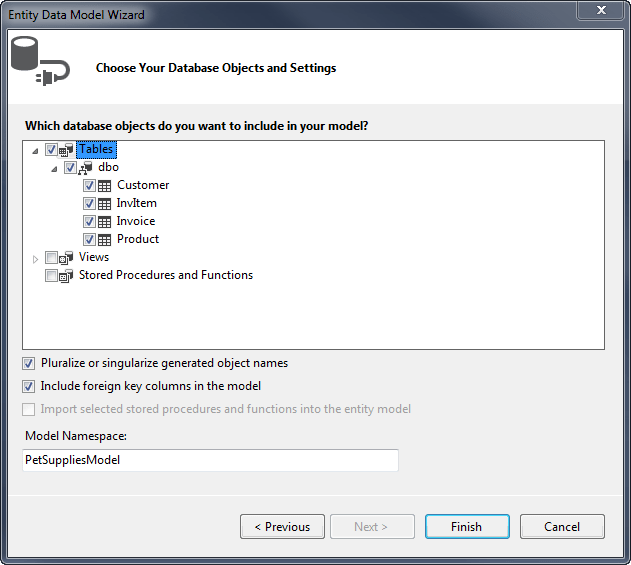 VSChooseDatabaseObjects