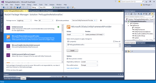 VSInstallWCFEntityFramework