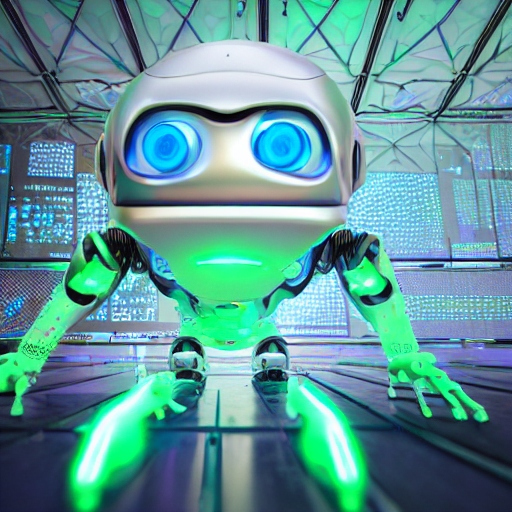 My rendered version of a friendly AI Bot